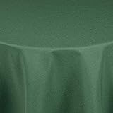 Leinen Optik Tischdecke Tischtuch Tafeldecke Leinendecke Abwaschbar Wasserabweisend Rund 160 cm Dunkelgrün / Grün Fleckschutz Pflegeleicht mit Saumrand Leinentuch