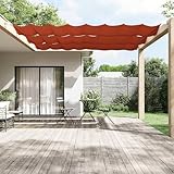 ShGaxin Senkrechtmarkise, Windschutz Garten, Terrassen Sonnenschutz, Sonnenschutz Garten, Privat Sphären Wand, Balkon Sichtschutz, Terrakotta 60x420 cm Oxford-Geweb