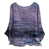 Tshirts Damen Sweatshirts für Damen Women y2k Long Sleeve Crop top Harajuku floral Printed t Shirt Blouse e-Girl 90s Vintage Streetwear jagdbekleidung Damen Sweatsh(#SFDE-220422 T-Shirt-A34, 3XL)