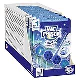 WC FRISCH Kraft Aktiv Blauspüler Ozeanfrische, WC-Reiniger, 10 Stück, Farbspüler mit 50 Prozent mehr Glanz