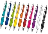 Libetui Set 10 Stück Kugelschreiber in trendigen 10 Farben Druckkugelschreiber Großraummine blauschreibend