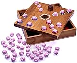 LOGOPLAY Pig Hole - Big Hole Schweinchenspiel - Würfelspiel - Gesellschaftsspiel - Brettspiel aus Holz