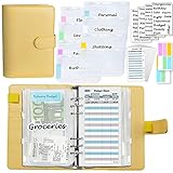 A6 Budgetplaner-Kit, umschlagmethode sparen sparbuch budget planner geldumschläge mit Geldumschlägen, Budgetminen, passenden Aufklebern und Etikett, 7,4x5,71' (Harphia, NPNB-140F-A6-Yellow)