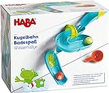 HABA 304871 - Kugelbahn Badespaß – Wasserrallye, Badespielzeug mit Kugelbahn und 4 Tiermotiv-Kugeln, Spielzeug ab 3 Jahren