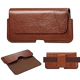 Einfach zu bedienen Handyholster aus echtem Leder, kompatibel mit iPhone 15 Pro, 15, 14 Pro 14, 13, 13 Pro, 12, 12 Pro, 11 Pro, XS, X, 11, XR, schlankes Herrenholster mit Gürtelschlaufe Clip-on-Desig