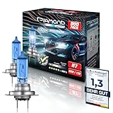 Diamond Vision 2x H7 Lampe Auto H7 12V 55W | 8500K Xenon Look Kaltweiß | Halogen KFZ Autolampen | zweimal so langlebig | Duobox | E-Prüfzeichen | PX26D