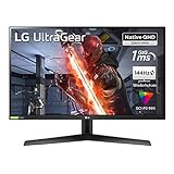 LG Ultragear Gaming Monitor 27GN800-B 68.5cm - 27 Zoll, QHD, AMD FreeSync, 144 Hz, 1ms GtG, Schwarz