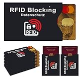 RFID NFC Schutzhüllen Blocking für Kreditkarte - EC-Karte, Personalausweis, Reisepass | Schutzhülle | RFID Blocker 100% Schutz 10 Rfid Schutzhüllen + 2 Reisepass