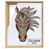 Stallmann Design Schattenfugenrahmen für Leinwände | Farbe: Sonoma | Größe: 59,4 x 84 cm (DIN A1) | Keilrahmen ohne Glas & Rückwand | mit Montagezubehö