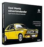 FRANZIS 55145 - Opel Manta Adventskalender, Metall Modellbausatz im Maßstab 1:24, inkl. Soundmodul und 52-seitigem Begleitbuch
