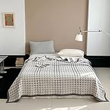 Blanket Sofa Double,Bettdecke 155x220,Leichte 4.5 Tog Bettdecke,Microfaser Weiche Sommer Bettdecke - Box Stitched Down Alternative Quilt