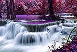 CHengQiSM Puzzles für Erwachsene 1000 Stück, aktualisierte Version 70 x 50cm Wasserfall im Wald Lernspiele Brain Challenge Puzzles für Erwachsene Kinder