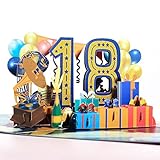 Menwings Geburtstagskarte zum 18. PopUp Karte 3D Geburtstag, Geburtstagskarten für Mädchen und Jungen, Happy Birthday, Hochwertige Geburtstags karte inkl Umschlag