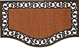 oKu-Tex Fußmatte | Fußabtreter | Türmatte | Eingangsmatte | „Rialto“ | Natur | Kokosmatte Kokos | halbrund | für außen | rutschfest | 45x75 cm