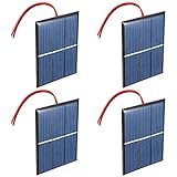 GTIWUNG 4 Stück 1.5V 0.65W 60X80mm Mikro-Mini-Solar-Panel-Zellen Sonnenkollektor für Sonnenenergie, Heimwerken, DIY, Wissenschaft Projekte - Spielzeug - Akku-Ladegerät