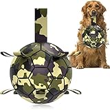 Hundespielzeug-Fußball, HETOO Interactive Dog Toys für Tauziehen, Dog Tug Toy, Hundewasserspielzeug, Durable Dog Balls für kleine und mittlere Hunde