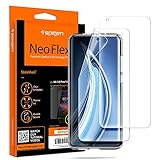 Spigen NeoFlex Schutzfolie kompatibel mit Xiaomi Mi 10, Mi 10 Pro, 2 Stück, Kratzfest, PET Film, Wasserinstallation Folie