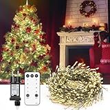 Diealles Shine Lichterkette Innen, 10M 600LED Lichterkette Innen mit Stecker, Warm Lichterkette mit Fernbedienung Timer, Lichterkette mit Schalter für Weihnachten Garten Balk