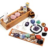 vuUUuv Heilkristalle & Chakrasteine Set ，für Meditation, Chakra Balance ，Reiki oder Ritual - Selenit mit reinigender Heilenergie (25 Stück)