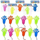 Bomtop 36 Stück Klatschhand Kinder Klebrige Hände Bunte Klatschhände für Mitgebsel kindergeburtstag Party Kleine Geschenk für Jungen Mädchen (Farbe Zufällig)