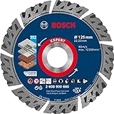 Bosch Professional 1x Expert MultiMaterial Diamanttrennscheiben (für Beton, Ø 125 mm, Zubehör Kleiner Winkelschleifer)