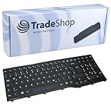 Trade-Shop Premium Laptop-Tastatur/Notebook Keyboard Ersatz Austausch Deutsch QWERTZ mit Rahmen für Fujitsu-Siemens Lifebook A514 A544 AH564 (Deutsches Tastaturlayout)