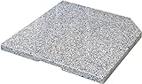 doppler SL-AZ Leichte Beschwerplatte 25 kg – Hochwertiger Natursteinsockel aus Granit – Für Schirmständer – ca. 50x50x4cm, Grau