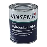 Jansen ISO-HDF Holzdeckenfarbe weiß 750ml seidenglänzend Grund und Deckanstrich