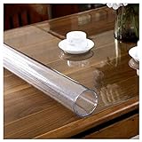Glasklar Tischfolie, Tischdecke transparente geruchlos,durchsichtig PVC Schutzfolie Tischschutz, ölbeständig wasserdicht,für Garten/Esszimmer(Dicke:1mm,Größe:30x30cm/11.8x11.8in)