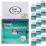 Jean Carol® Einmal-Waschhandschuhe, Super Soft, Vorteilspackung (16 x 12 Stück), für die tägliche Pflege und für unterwegs