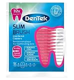 DenTek - Slim Brush Interdentalreiniger – konische Borsten – unaromatisiert – 32 pro Packung – ISO 1 (0,45 mm)