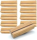 BO LIFE® 10 Stück Fotohalter/Kartenhalter aus Holz sind funktional und vielseitig verwendbar. Die Tischkartenhalter aus Bambus sind dekorativ und stehen sicher. Platzkartenhalter
