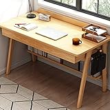 Moderner Computertisch aus Walnussholz, mit 2 Schubladen und Regalen, für Home Office (119,4 cm Eiche)