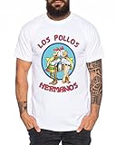 Los Pollos Herren T-Shirt Hermanos Bad Heisenberg Breaking, Farbe:Weiß;Größe:3XL