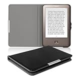 kwmobile Klapphülle kompatibel mit Tolino Shine (2013) Hülle - eReader Case aus Kunstleder - Cover - Schw