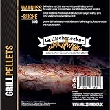 Grillschmecker Grillpellets - Natürliches Holzaroma für Grill, Pelletofen & Smoker - 10 kg Walnuss- & Buchholz