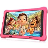HAPPYBE Kids Tablet, 8 Zoll Android 10.0 Tablet Kinder, 1920 * 1200 FHD Display, 2GB RAM 32GB ROM, Quad Core, Vorinstalliertes Kidoz, WiFi, Bluetooth, Doppelkamera Tablett PC (Pink)