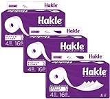 Hakle Toilettenpapier Sanft & Sicher, 4-lagig, 1 x Vorratspack mit 48 Rollen (3 x 16 Rollen)