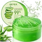 ASYBO 300 ML Aloe Vera Gel – 99% reine Aloe Vera Feuchtigkeitscreme für Gesicht und Körper, natürliche Aloe-Creme für trockene Haut, Sonnenbrand, Ak