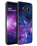 BENTOBEN Samsung Galaxy S8 Hülle Handyhülle Samsung S8 Case Slim leicht dünn Lila Nebula Pattern Muster PC Schale mit TPU Bumper Kratzfest Schutzhülle Hülle für Samsung Galaxy S8