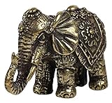 Desktop-Skulptur Lucky Elephant Statue Pure Messing Tierskulptur Dekoration Zubehör Gartendekoration Kreative Mini Segen Elefant Handwerk Figuren Geschenke