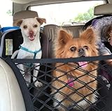 Hundegitter Auto Gitter Hundegitter Barriere Auto Haustier Netz Auto für Tiere Tragbar Barriere Mesh Sicherheitsnetz Universal Schutz Hund SUV LKW