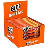 BiFi Roll Hot – 24er Pack (24 x 45 g) – Herzhafter, pikanter Salami Fleischsnack – Snack im Teigmantel