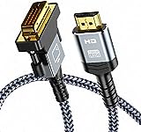 HDMI auf DVI Adapter Kabel1.8m,Snowkids HDMI DVI Adapterkabel (Neuester Standard) mit 1080P Highspeed Full HD 24+1 DVI auf HDMI Adapter bidirektional Konverter unterstützt 3D,DVI D auf HDMI Adapter
