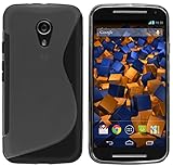 mumbi Hülle kompatibel mit Motorola Moto G2 Handy Case Handyhülle, transparent schwarz