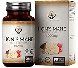 EN Lions Mane Mushroom Hochdosiert 1000mg pro Portion | Igelstachelbart 5:1 Extrakt | Nootropics | 90 Vegan Tabletten | Keine Künstlichen Füllstoffe | Hergestellt in ISO-Zertifizierten Betrieben