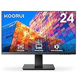 KOORUI Monitor 24 Zoll mit Lautsprecher, IPS PC Monitor, Rahmenlos Bildschirm, FHD 1080P, HDMI 1.4 (100Hz) & VGA(60Hz), VESA 75 x 75 mm, Adpitive Sync, Eye Care