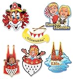 KarnevalsTeufel 1 Anstecker I Love Köln Kölnbutton Verschiedene Motiven zur Auswahl Accessoire (Clown Rot)