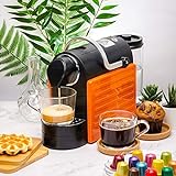 LCSD-Kaffeemaschinen Kaffeevollautomat Espressomaschine Home Office Einknopfstart 37x13x22cm (orange)