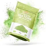 BIO Green Tea Pulver 200g. Zum Kochen und Backen. Originaler japanischer Matcha. Grüner Tee aus Japan, Vegan, Gluten & Gentechnik frei. NaturaleBio. Natürliches Bio-Produkt.